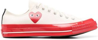 Comme Des Gar&ccedil;ons White White Red Chuck Taylor Low-top Sneakers