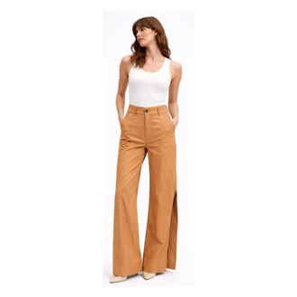 Erika Cavallini Semi Couture Wide Trousers, female, Brown, Size: M Circe Trousers