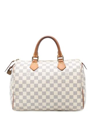 Louis Vuitton 2007 Damier Azur Speedy 30 boston bag - women - Leather/Fabric - One Size - White
