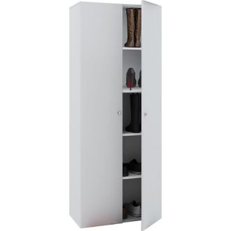 ebuy24 Gabinete De Madera Vcm Dimensiones An. 70 X Al. 178 X P. 40 Cm 5 Compartimentos Armario Multiusos Armario De Zapatos Con Dos Puertas Giratorias - Vand