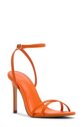 Steve Madden Ankle Strap Stiletto Sandal in Orange Leather at Nordstrom Rack, Size 8