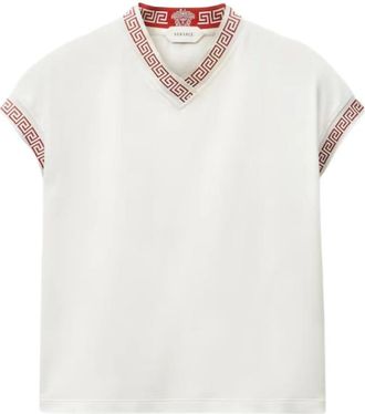 Versace Jacquard Stretch Cotton-jersey T-shirt