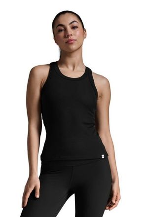 2XU Fluid Modal Rib Tank in Black/white at Nordstrom, Size Small