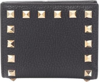 Valentino Pre-owned Rockstud Leder Portemonnee - Dames - Vintage Accessoires - Zwart - ONE Size - Leer - Vintage