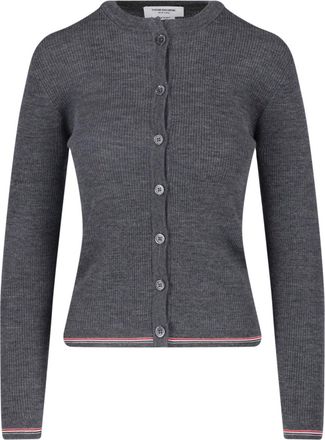 Thom Browne Ribbed Striped Wool Cardigan
