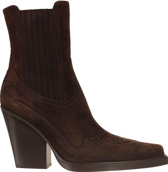 PARIS TEXAS Dallas 100 Western Suede Ankle Boots