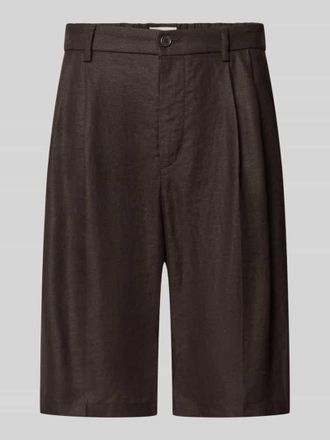Drykorn Drykorn Leinenshorts aus reinen Leinen in Dunkelbraun, Gr&ouml;&szlig;e 33