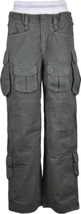 Alexander Wang Wide Broeken - Dames - Wijde Broeken - Groen - W25 - Broeken