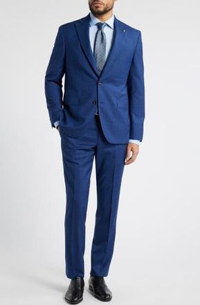 Jack Victor Esprit Plaid Super 110s Wool Suit in Navy at Nordstrom Rack, Size 42 Long