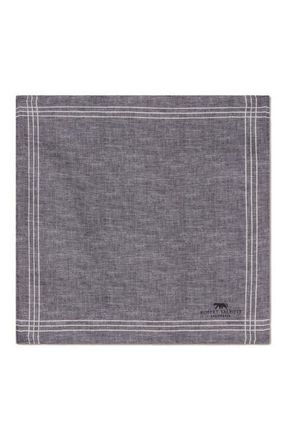 Robert Talbott Collins Reversible Silk Pocket Square in Charcoal/gray at Nordstrom