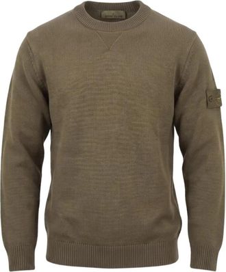 Stone Island Crewneck Trui - Heren - Ronde hals truien - Groen - M - Truien & Vesten
