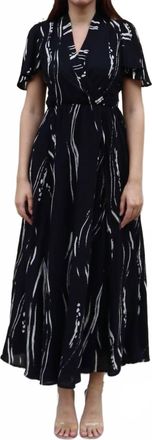 Bel Kazan La Vie En Rose Maxi Dress In Black Sumi