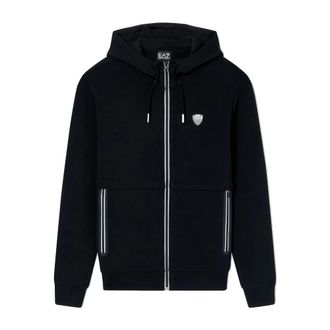 Emporio Armani Premium Shield Hooded Sweatshirt - Heren - Vesten met rits - Zwart - XL - Polyester - Hoodies & sweatvesten
