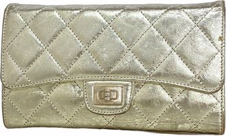 Chanel Leather Long Wallet (Tri-Fold) (Pre-Owned)