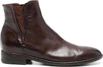 King Tartufoli zip-detail leather ankle boots - women - Calf Leather/Calf Leather/Calf Leather - 36.5 - Brown