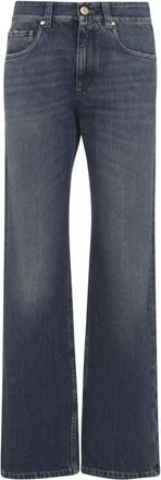 Brunello Cucinelli Jeans, Dames, Blauw, S, Katoen, Blauwe Jeans voor Vrouwen Aw 25