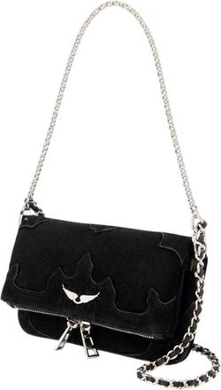 Zadig&Voltaire Womens Rock Nano Western Used Crossbody - Zadig & Voltaire Leather Black Cowhide Bags Crossbodies