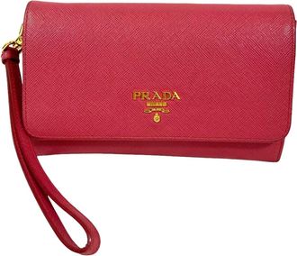 Prada Pink Saffiano Wallet (Bi-Fold) (Pre-Owned)