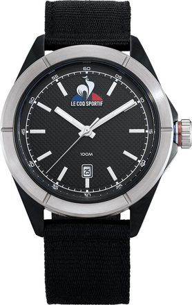 Le Coq Sportif Mens Accessories Essentiel Steel Black Fabric Digital Watch in - One Size