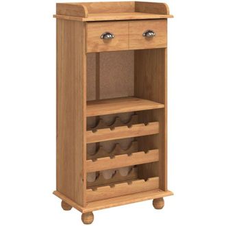 vidaXL Vidaxl - Wine Cabinet Brown 57 x 37 x 114 cm Solid pine wood