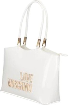 Love Moschino Logo-detail Tote Bag - Dames - Shoppers - Wit - ONE Size - Tassen