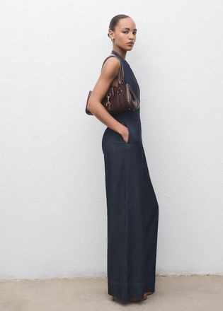 Mango Tuta lyocell denim blu - Donna - XL - MANGO