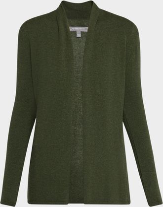 Neiman Marcus Cashmere Basic Open Cardigan