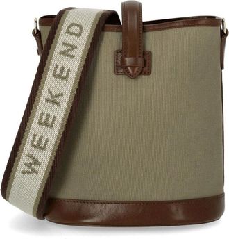 Max Mara Tassen, Dames, Beige, ONE Size, Katoen, Vasaio Bucket Bag