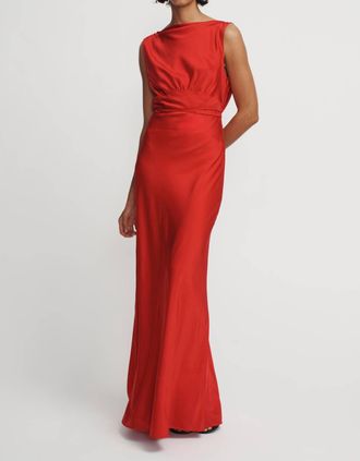 Hansen & Gretel Clara Maxi Dress In Samba Red