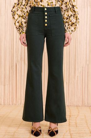 Ulla Johnson Lou High Rise Jeans In Hunter