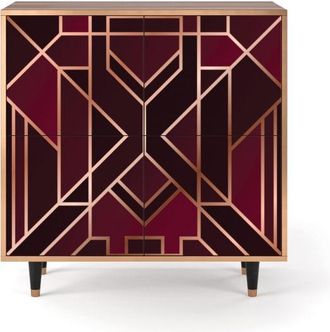 StoryZ Aparador burdeos 4 puertas L 96 cm