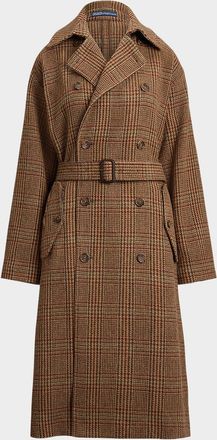 Polo Ralph Lauren Glen Plaid Wool Trench Coat
