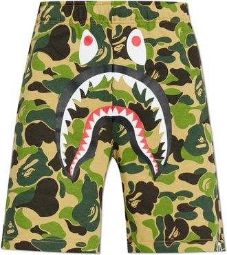 A Bathing Ape Casual Shorts, male, Green, Size: XL Printed Shorts