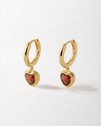 Edge of Ember Heart Red Garnet Earrings at Nordstrom