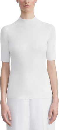 Lafayette 148 New York Plus Ribbed Stand Collar Sweater