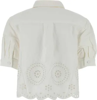 Frame Denim Eyelet Shirt - White