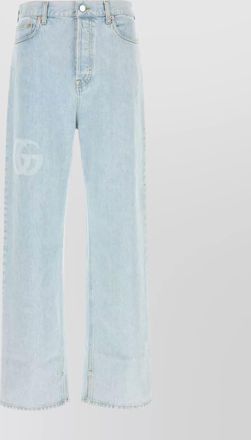 Gucci denim jeans with belt loops and five-pocket design