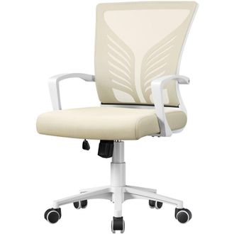 Yaheetech Yaheetech - Sedia da Scrivania Ufficio Ergonomica a Rotelle Girevole Reclinabile in Rete Traspirante con Braccioli Altezza Regolabile Portata 136 kg