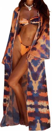 Runaway The Label Velzy Swim Coverups In Saber Print
