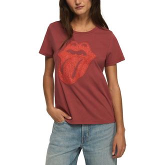 Lucky Brand Rolling Stones Lace Graphic Cotton T-Shirt in Ketchup at Nordstrom, Size X-Large