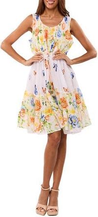 Ranee&rsquo;s Pleat Fit & Flare Dress in White at Nordstrom Rack, Size Large/x-Large