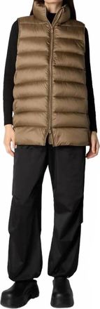 Save The Duck Quilted Gilet Coral Vest In Husk Green
