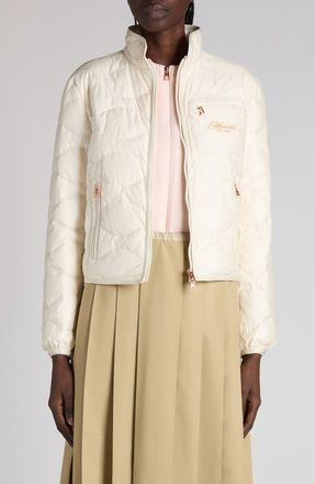 Moncler Tegea Quilted Down Jacket in Pale Ivory at Nordstrom, Size 0