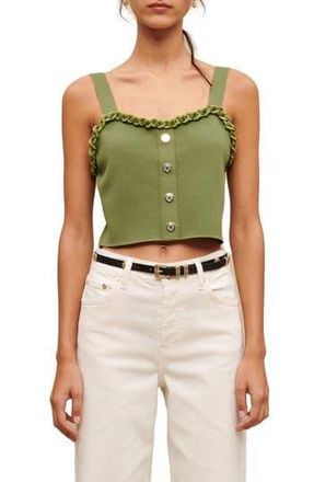 Maje Made Chain Crop Top in Beige at Nordstrom Rack, Size 2 (Fits Like 4-6 Us)