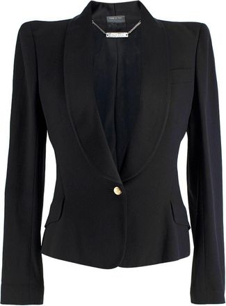 Alexander McQueen Black Blazer with Gold Button Fastening Size S