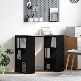 vidaXL Vidaxl - Escritorio Roble Negro 90 X 50 X 75 Cm Madera Contrachapada