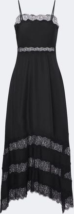 Ulla Johnson Coco lace-trimmed silk twill midi dress