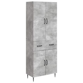 vidaXL Juego De Armarios 2 Uds. Gris Hormig&oacute;n Madera De Ingenier&iacute;a Vidaxl