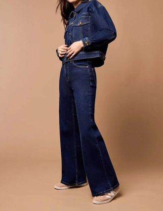 Tribal Brooke High Rise Palazzo Jean In Dk. Denim