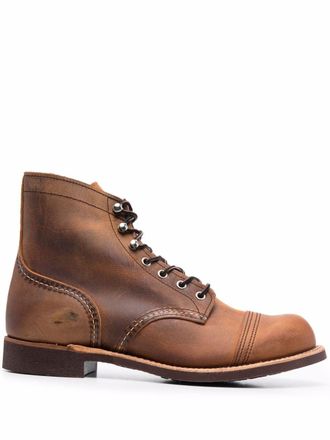 Red Wing Shoes ankle lace-up boots - men - Calf Leather/Calf Leather/Rubber - 10.5 - Brown